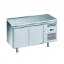 Tavolo congelatore 2 porte, 282 Lt. *LINEA ECO* Acciaio inox. -18°/-22°C. Cm. 136x70x85H.