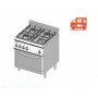 Cucina a GAS 4 fuochi a fiamma libera + forno a gas. Dim.cm. 70x70x85H. - Potenza termica 26