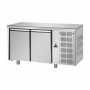 Tavolo Refrigerato 2 porte, 310 Lt. Acciaio inox. -2°/+8°C. - Cm. 142x70x85H.
